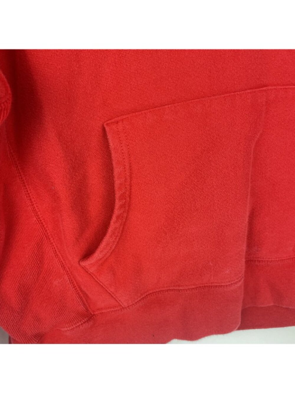 Vintage Champion Reverse Weave Hoodie – XL Red – Raised Multicolor Logo - Picture 3 of 6